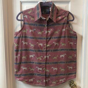 Women's Vintage Wrangler Horse Print Top